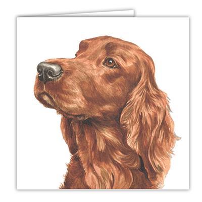 Irish Setter Greetings Card by WaggyDogz